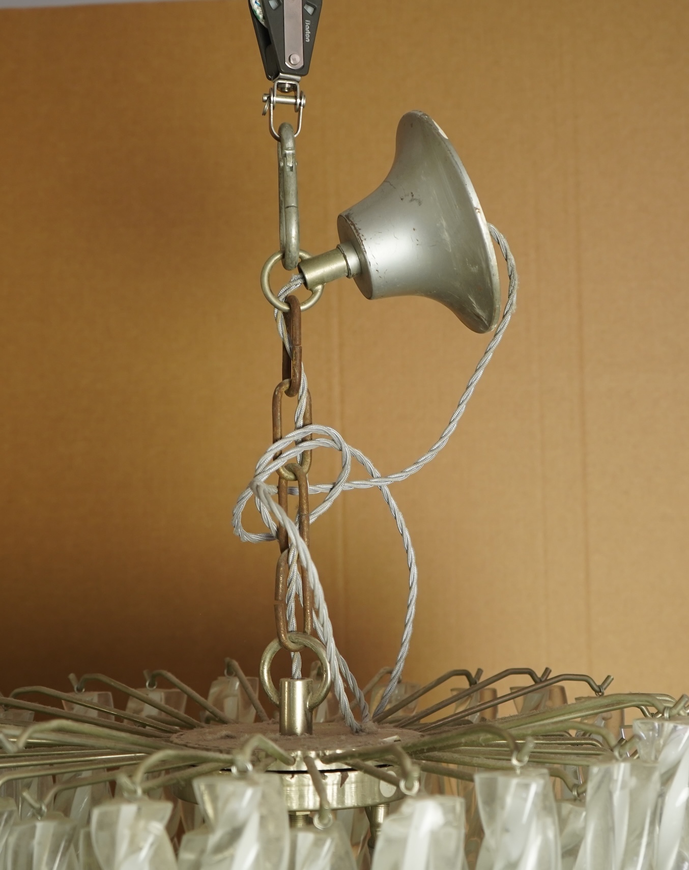 A pair of 20th century Murano glass chandeliers